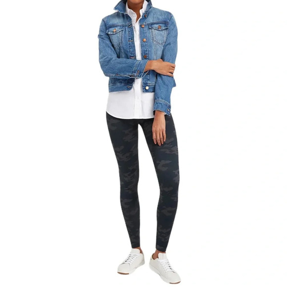 SPANX Pants - Spanx Look At Me Now High Waisted Stretch Leggings Pants Black Camo Size X-Small